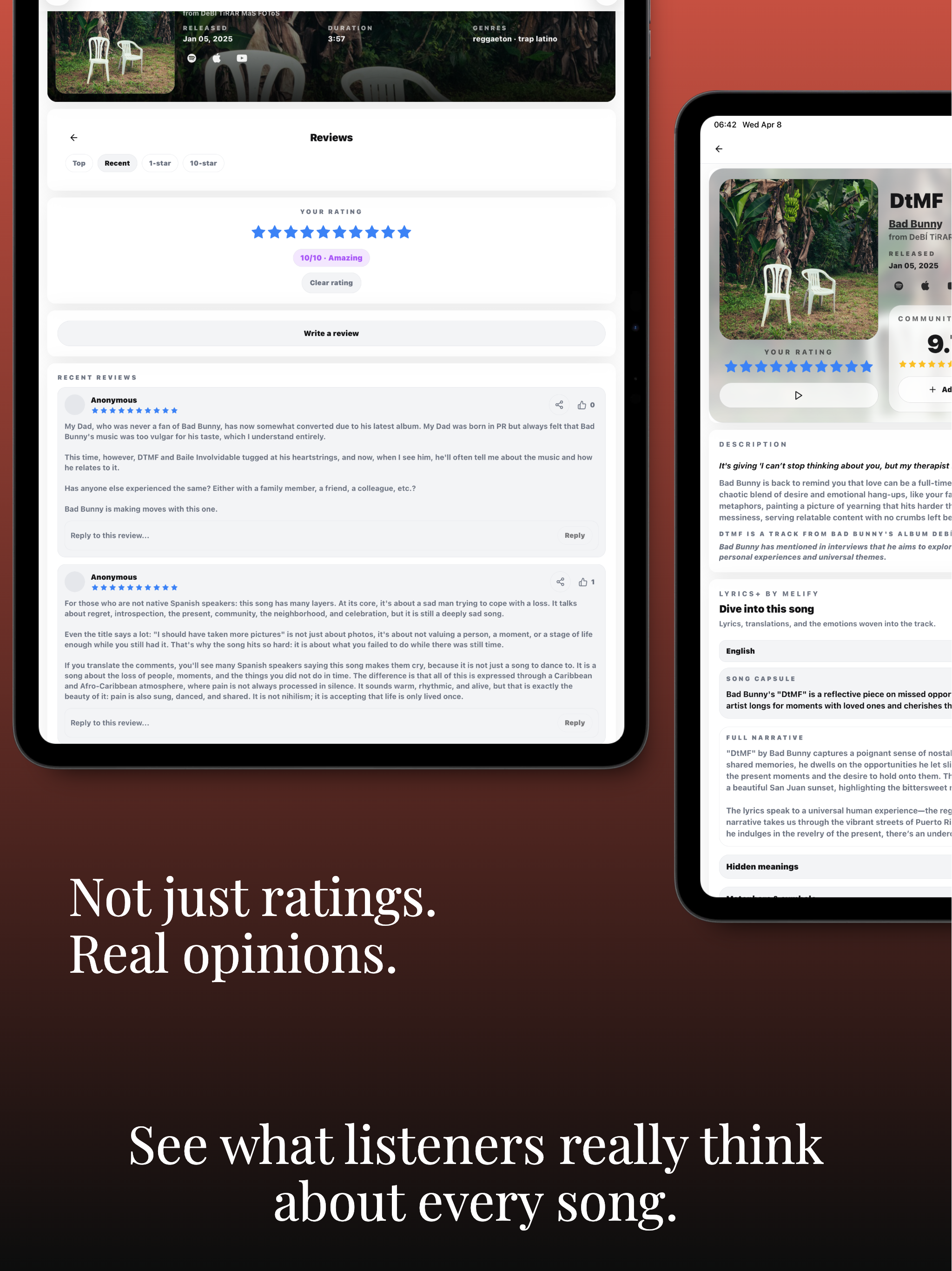 Melify review and rating interface with community opinions.